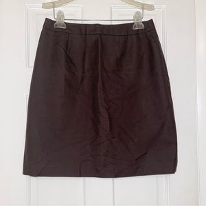 Ann Taylor Petites chocolate brown career/work wear pencil mini skirt, 8P